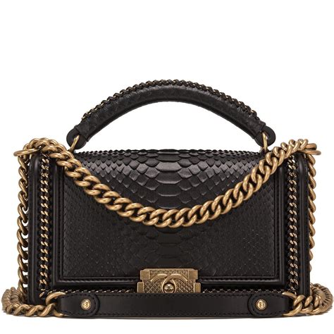 chanel medium python boy bag|chanel python bags 2019.